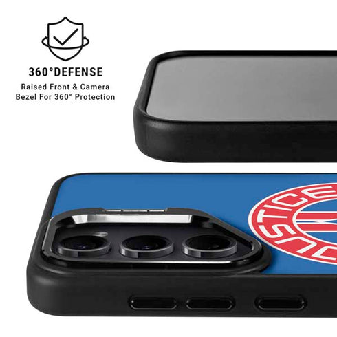 Justice League Emblem Galaxy S24 FE Kickstand Case
